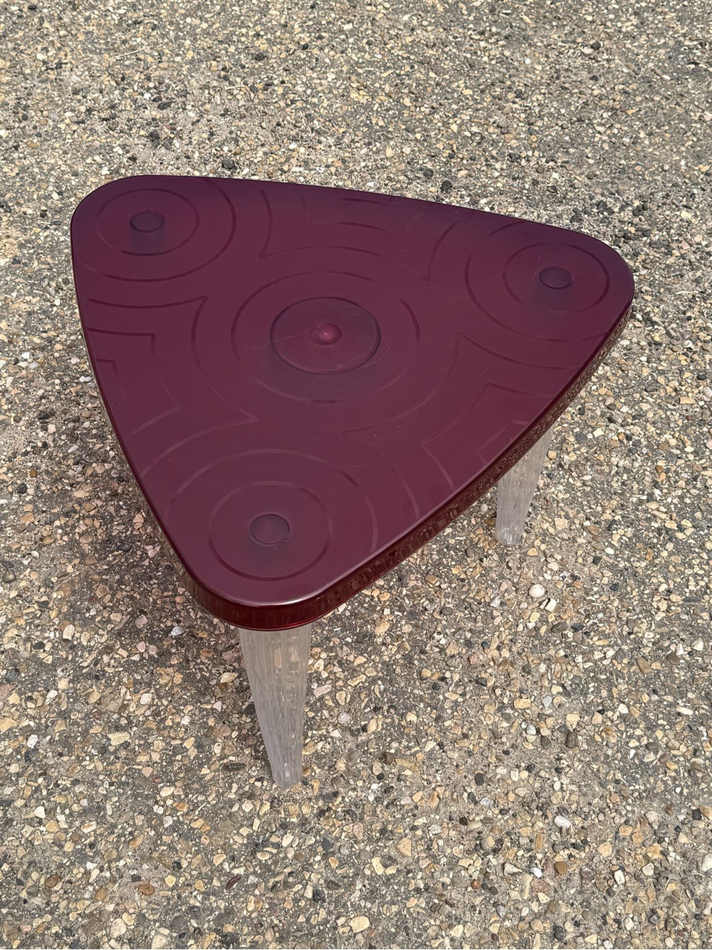 Rare Vintage c1990s IKEA PS Series BOLSO Red Coffee Side Table by Maria Vinka